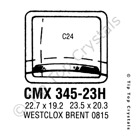 GS CMX345-23H Watch Crystal