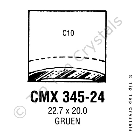 GS CMX345-24 Watch Crystal