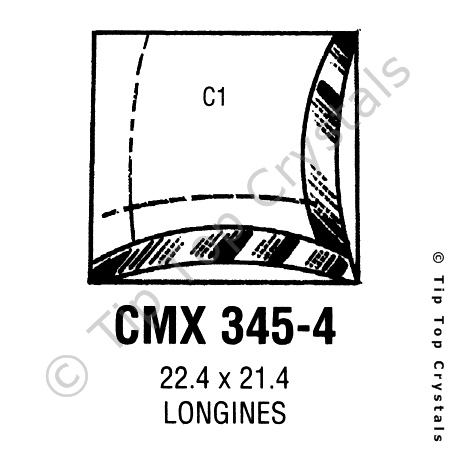 GS CMX345-4 Watch Crystal