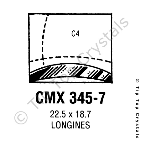 GS CMX345-7 Watch Crystal