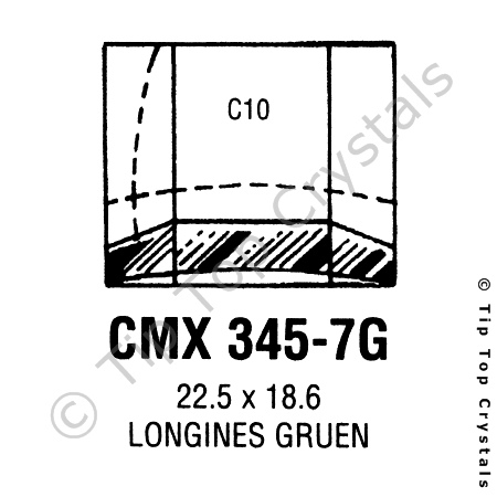 GS CMX345-7G Watch Crystal