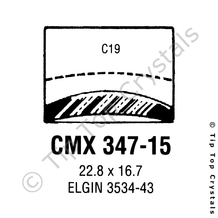 GS CMX347-15 Watch Crystal