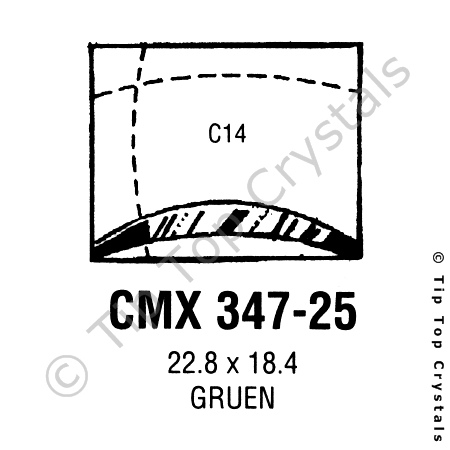 GS CMX347-25 Watch Crystal