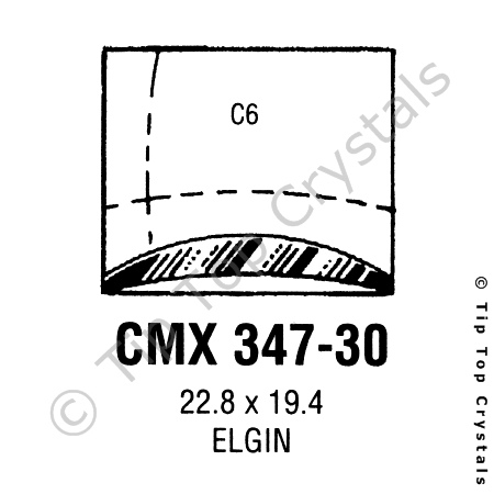 GS CMX347-30 Watch Crystal