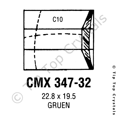 GS CMX347-32 Watch Crystal