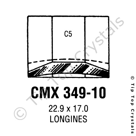 GS CMX349-10 Watch Crystal