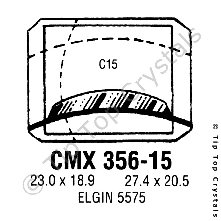 GS CMX356-15 Watch Crystal