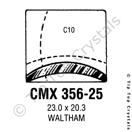 GS CMX356-25 Watch Crystal