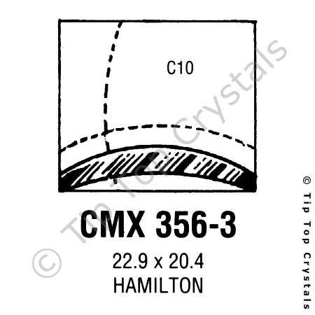 GS CMX356-3 Watch Crystal