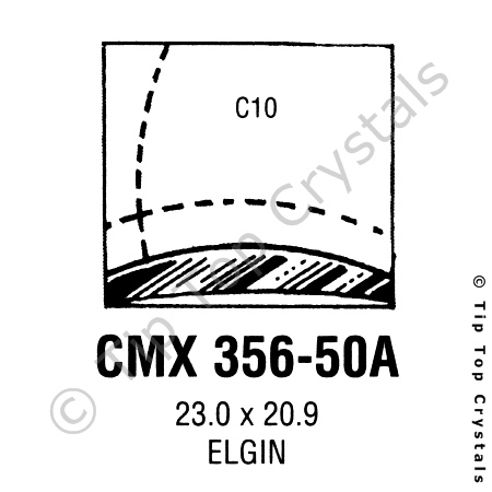 GS CMX356-50A Watch Crystal