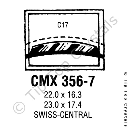GS CMX356-7 Watch Crystal