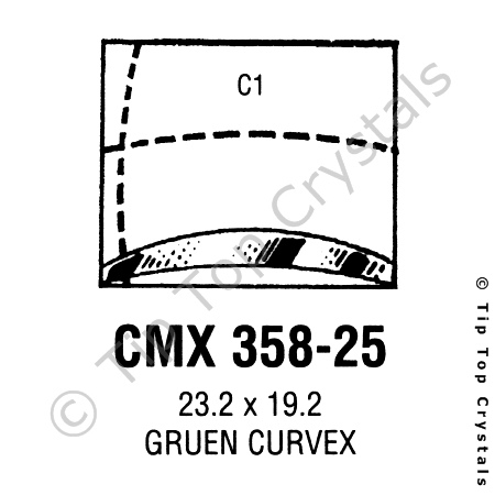 GS CMX358-25 Watch Crystal