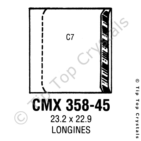 GS CMX358-45 Watch Crystal