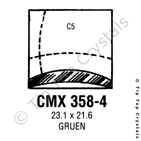 GS CMX358-4 Watch Crystal