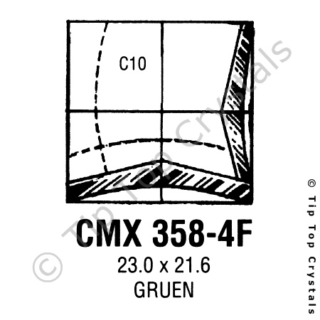 GS CMX358-4F Watch Crystal