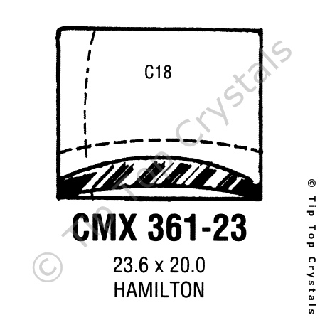 GS CMX361-23 Watch Crystal