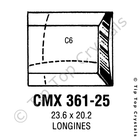 GS CMX361-25 Watch Crystal