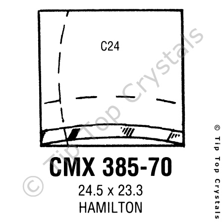 GS CMX385-70 Watch Crystal