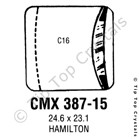 GS CMX387-15 Watch Crystal