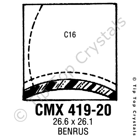 GS CMX419-20 Watch Crystal