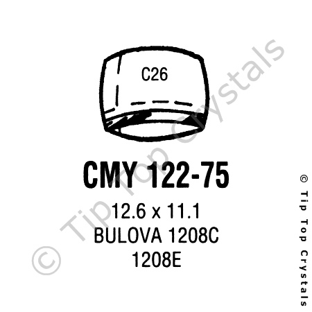 GS CMY122-75 Watch Crystal
