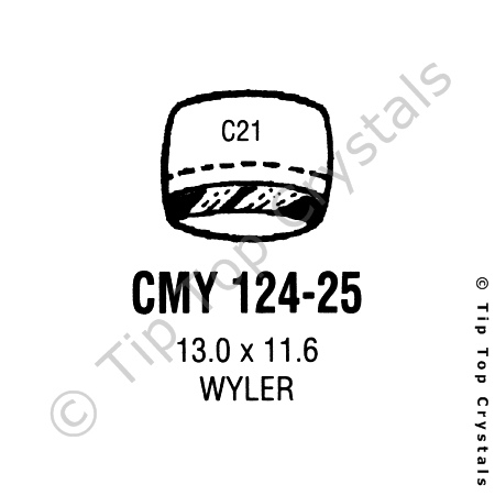 GS CMY124-25 Watch Crystal