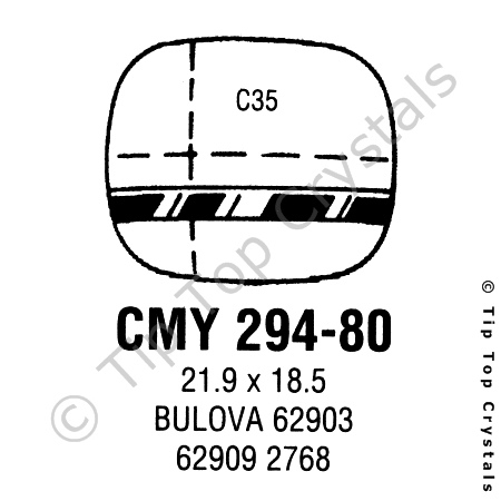 GS CMY294-80 Watch Crystal