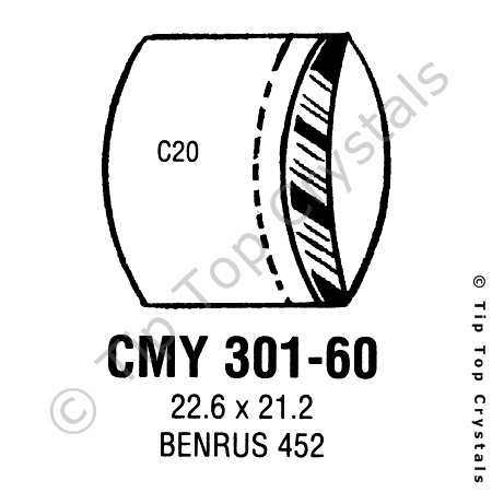 GS CMY301-60 Watch Crystal