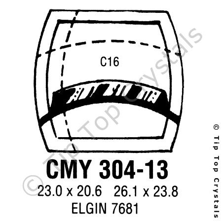 GS CMY304-13 Watch Crystal