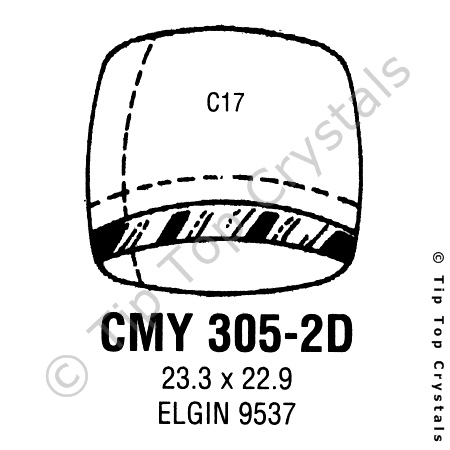 GS CMY305-2D Watch Crystal