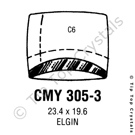 GS CMY305-3 Watch Crystal