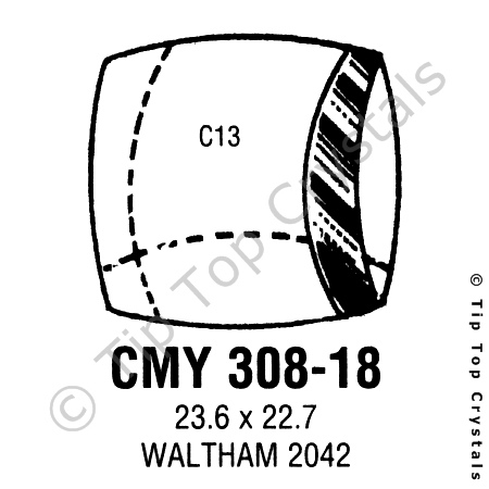 GS CMY308-18 Watch Crystal