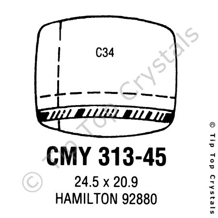 GS CMY313-45 Watch Crystal