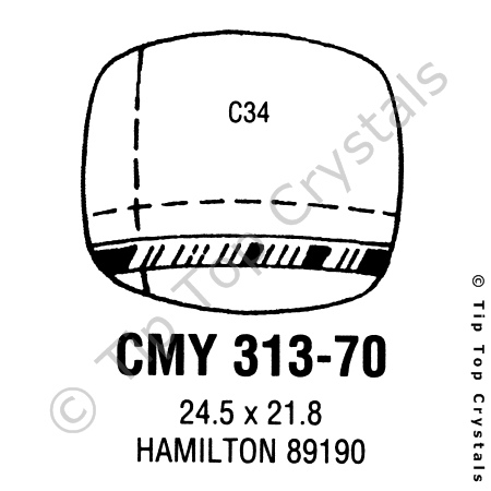 GS CMY313-70 Watch Crystal