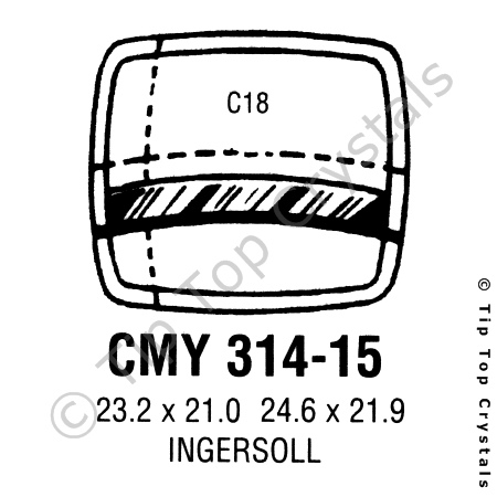 GS CMY314-15 Watch Crystal