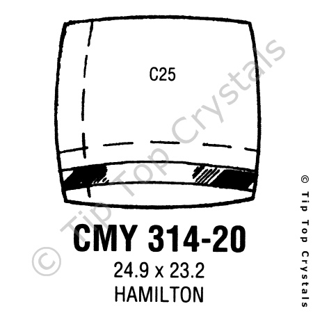 GS CMY314-20 Watch Crystal