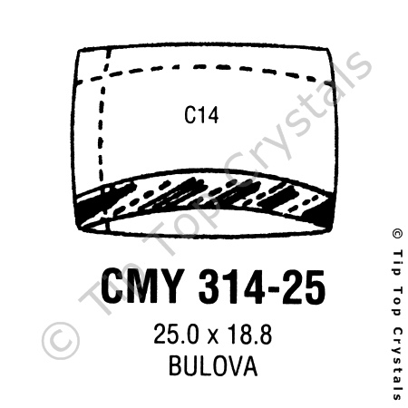 GS CMY314-25 Watch Crystal