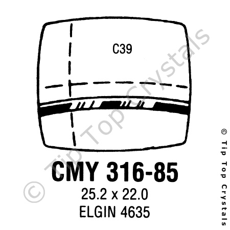 GS CMY316-85 Watch Crystal