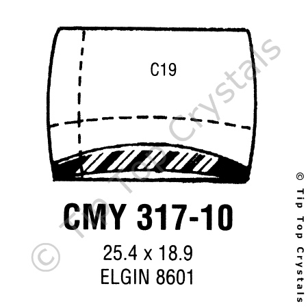 GS CMY317-10 Watch Crystal