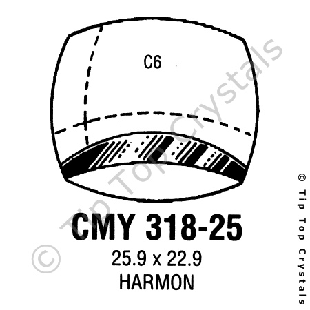 GS CMY318-25 Watch Crystal