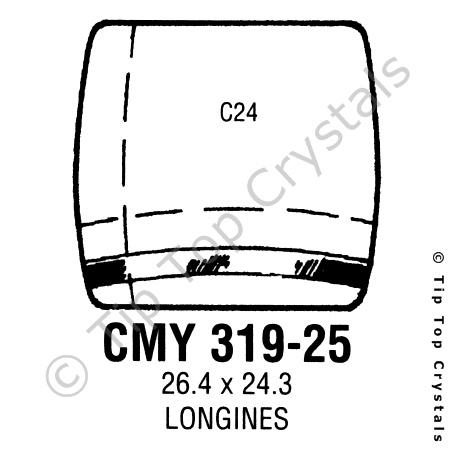 GS CMY319-25 Watch Crystal