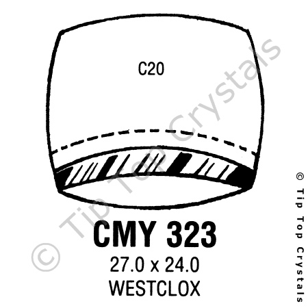 GS CMY323 Watch Crystal