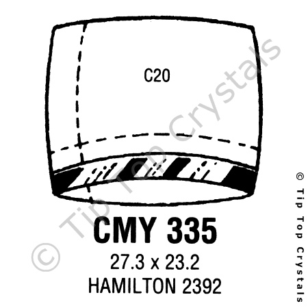 GS CMY335 Watch Crystal