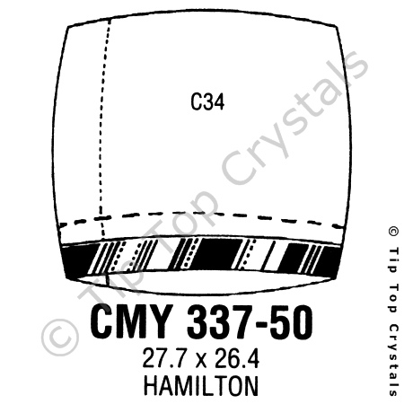 GS CMY337-50 Watch Crystal