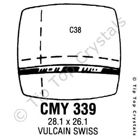 GS CMY339 Watch Crystal