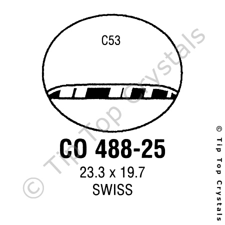 GS CO488-25 Watch Crystal - Click Image to Close