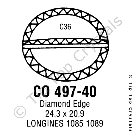 GS CO497-40 Watch Crystal