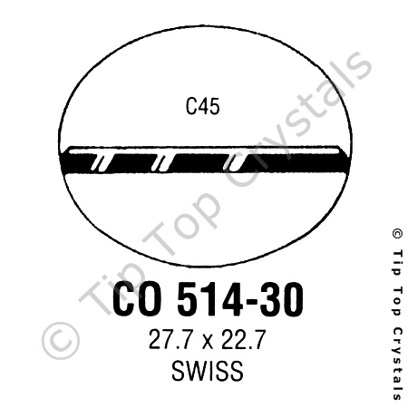 GS CO514-30 Watch Crystal - Click Image to Close