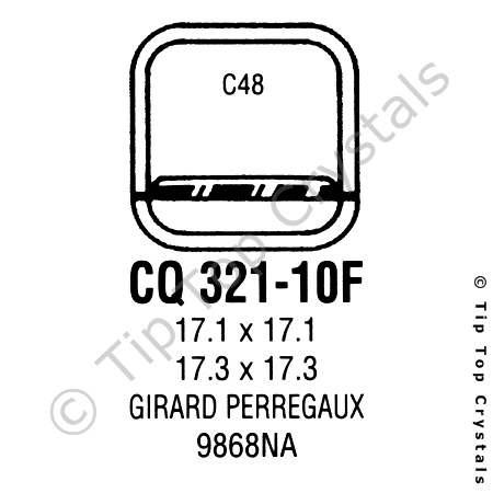 GS CQ321-10F Watch Crystal