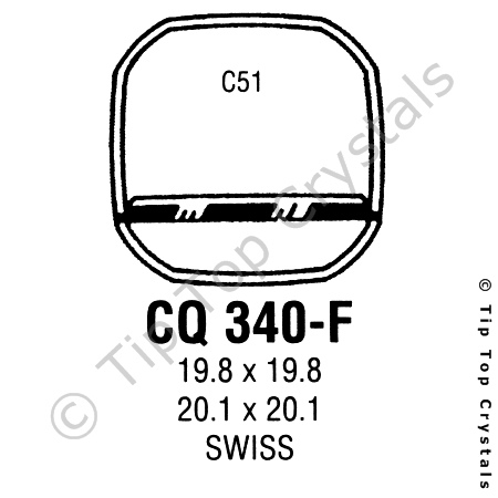 GS CQ340-F Watch Crystal